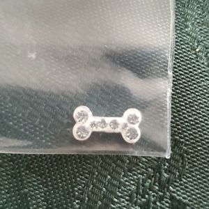 Origami owl rhinestone dog bone charm